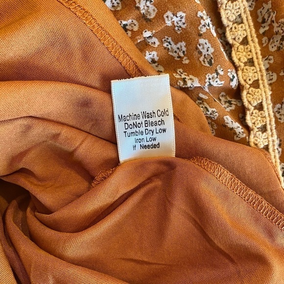 BLU PEPPER Dress Cottage Core, Semi Sheer Sz Large - Picture 7 of 7